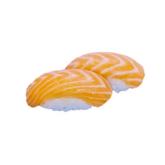 sushi with salmon isolated on transparent background