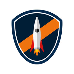 rocket space badge element