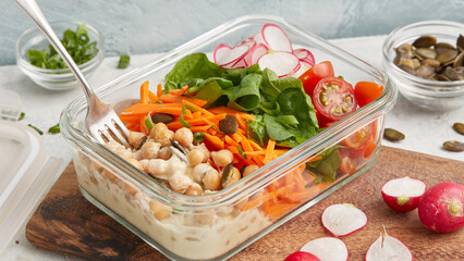 Chickpea salad with sesame