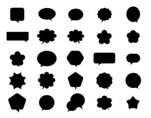 speech bubble icon 01E-25E : bubble, speech, icon, symbol, illustration, vector, design, speech balloon icon, comics, cartoon style