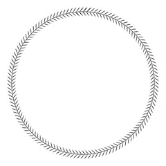 palm leaf circular frame...