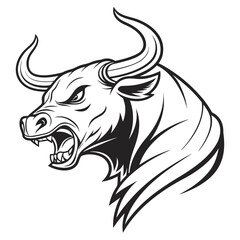 vector illustration of a bull