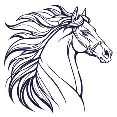 horse head silhouette