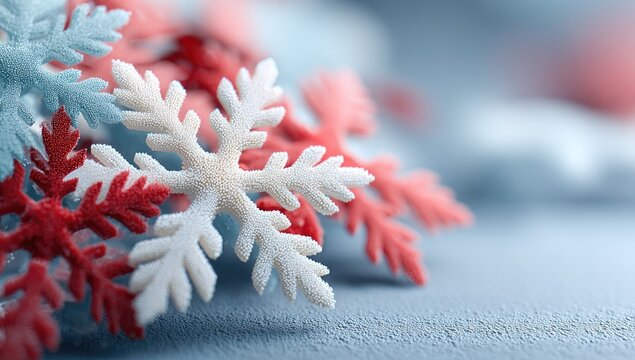 Close-up of decorative snowflakes