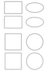 ハートラインのシンプルフレームセット