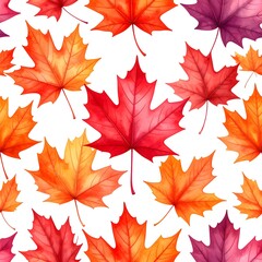 Colorful autumn maple leaf pattern (1)