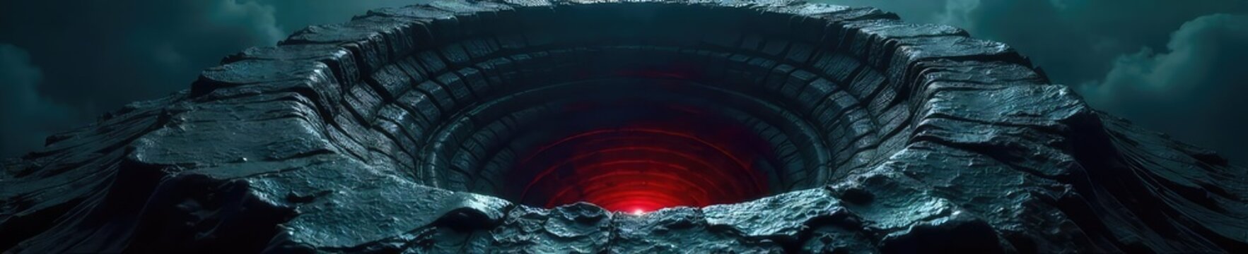 A dark, narrow funnel constricts at the bottom, symbolizing a perilous descent or unavoidable trap The texture is rough and ominous, hinting at danger and uncertainty , descent, constricted