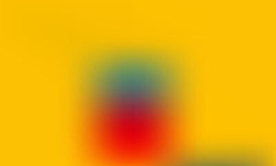 Vibrant abstract gradient of red, green, and yellow hues on a solid yellow background