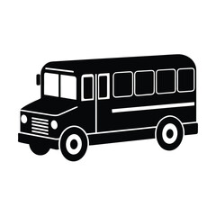 School Bus Icon Vector Illustration