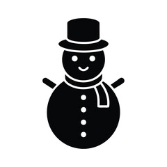 Snowman Icon Vector Illustration