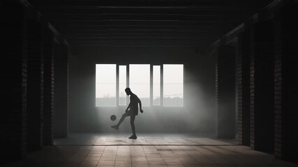silhouette of a woman in a corridor - Powered by Adobe