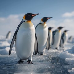 Obraz premium emperor penguin in antarctica