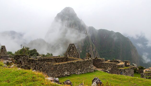 Machu Picchu Ruins Misty Mountain