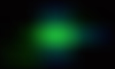 Soft green glow emanates from a dark, moody background with subtle blue tones