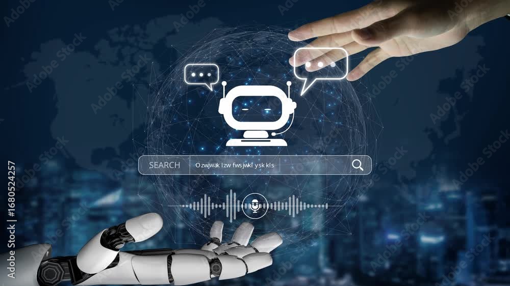 Aufkleber ai assistant with voice chat interface, combining smart chatbot, voice command, and ai-powered contr