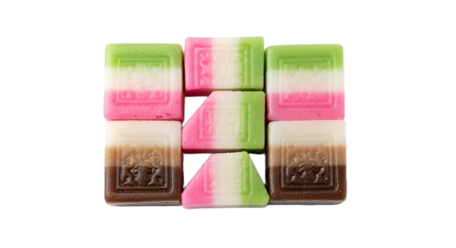 Coconut Ice isolated on Transparent Background. British food - Powered by Adobe