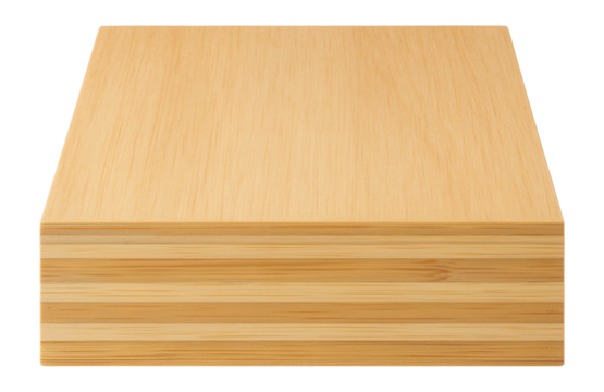 Bamboo plywood with layered look and light tan color