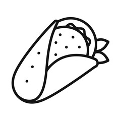 Wrap Sandwich Vector Icon