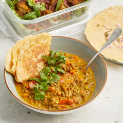 Falafel and dal
