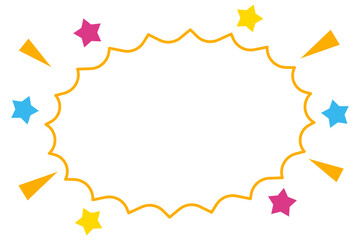 ポップでかわいいふきだしのイラスト