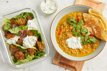 Falafel and dal