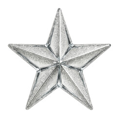 Obraz premium Clear glass star with silver glitter