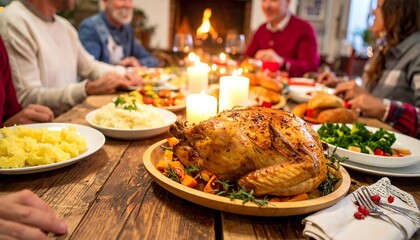 Family Thanksgiving Dinner Table