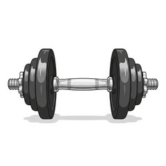 Naklejka premium dumbbell isolated on white