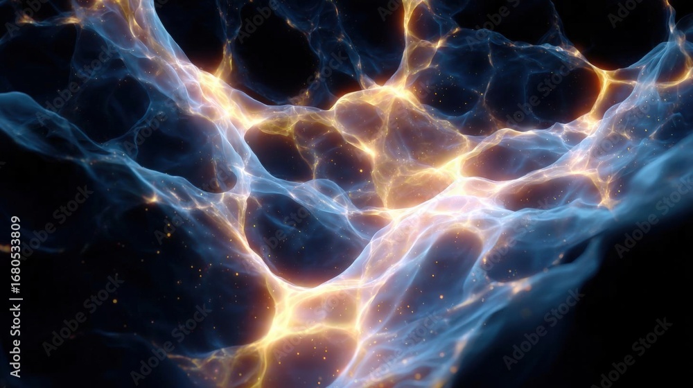 Aufkleber abstract digital art piece that appears to be a representation of a network of interconnected lines 