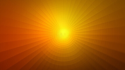 Obraz premium Abstract Radial Gradient Background with Central Light Source Diffusing Warm Yellows to Oranges