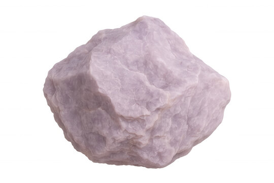 Purple geological specimen rock floating on a transparent background, perfect for geology or nature projects - Powered by Adobe