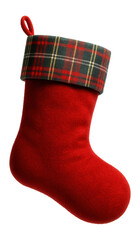 Christmas stocking with plaid cuff