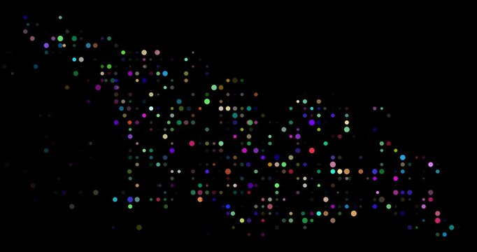 Creative Dots Soaring to Shape Georgia Outline Generative Art