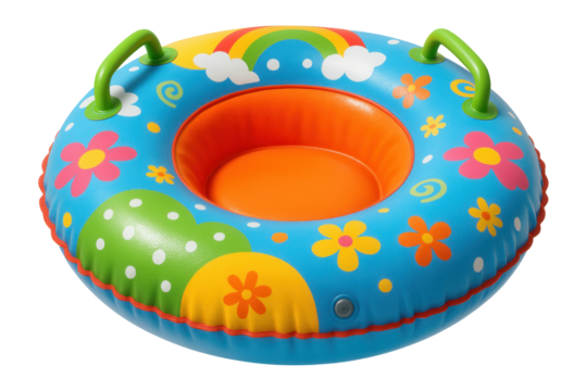 Inflatable sled with fun appearance