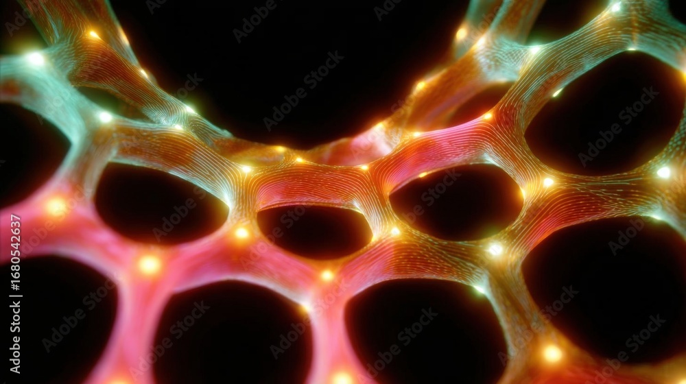 Poster close-up of a molecular structure, which appears to be a lattice or lattice-like structure.