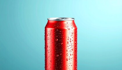 Red can with water droplets (2)