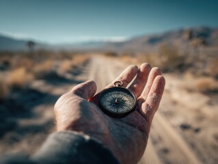 The Compass Of An Adventurer Used For Finding The Way