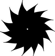 Botanical Vector Set, Stylized Leaves and Floral Elements in Black and White