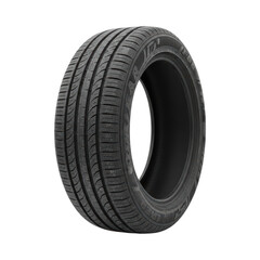High-performance goodyear tire with tread pattern on transparent background