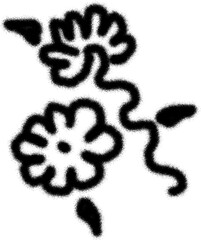 Botanical Vector Set, Stylized Leaves and Floral Elements in Black and White