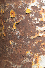 Panoramic grunge rusted metal texture, rust and oxidized metal background. Old metal iron panel.