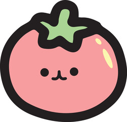 Tomato Cute Cartoon Vector Illustration