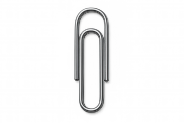 Metallic paperclip gleaming against transparent surface, representing professional document management and workplace connectivity