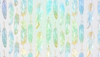 Feather Pattern Pastel Background