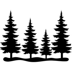 Fototapeta premium Pine Tree Silhouette