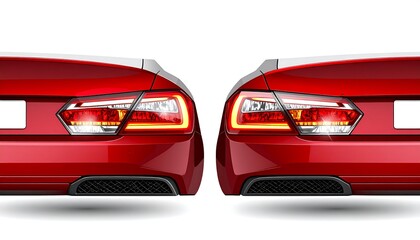 Red car taillights
