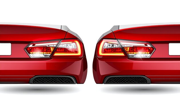 Red car taillights