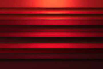 Red horizontal slats, illuminated from below