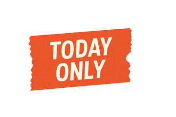 Limited Time Offer Sign: Promoting a Special Deal Available Only Today with a Bold and Vibrant Design to Capture Attention and Drive Urgency. isolated on white or transparent png