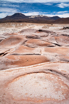 Aguas Calientes Salt Flat, Piedras Rojas in the Atacama desert, Chile